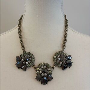 Banana Republic Black and Gold Floral Necklace
